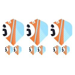 Plumas Target Chicane Pro. ultra Orange Flights (3 Sets) No.2 Padrão 337213