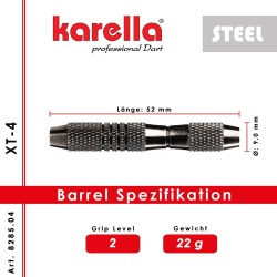 Darts Karella Xt 4 Reihe Laton 22g 8285.04