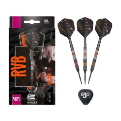 Dardo Target Raymond Van Barneveld Rvb Edição preta Sp 80% 25gr 190214