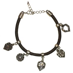 Pulseira de Couro 5 Elementos 70239