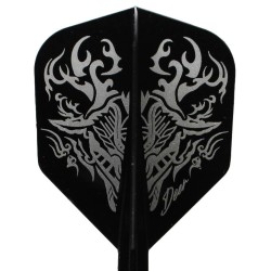 Plumas Condor Axe Deer Shape Black S 21.5m Três de vocês.