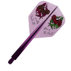 Plumas Condor Axe Rose Of The Heard Shape Clear Purple L 33.5m Três de vocês.