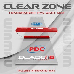 Bodenschutz Winmau Clearzone Pvc Dart Mat Int Oche 8213