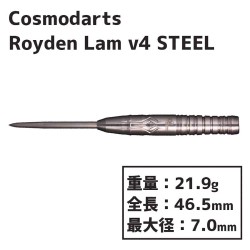 Dardo Cosmo Darts Royden Lam V4 aço 90% 21,9g