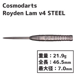 Dardos Cosmo Darts Royden Lam V4 Steel 90% 21.9g