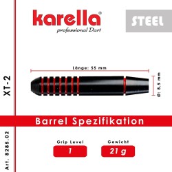 Darts Karella Xt 2 Reihe Laton 21g 8285.02