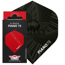Plumas Bulls Darts Piano 75 No2 Standard Negro 5 Packs Bu-50994