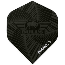 Plumas Bulls Darts Piano 75 No2 Padrão Preto 5 Packs Bu-50994