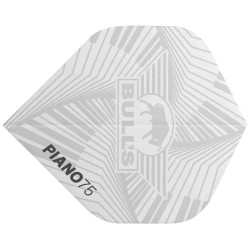 Plumas Bulls Darts Piano 75 No2 Padrão Branco 5 Packs Bu-50993