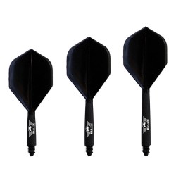 Plumas Bulls Darts Union Flights System Negro No2 Largura 71 mm 50301