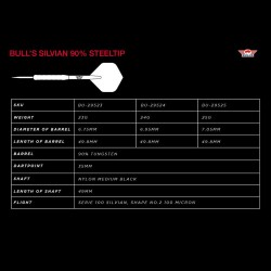 Dardo Bulls Darts Silvian 90% 25gr 29525