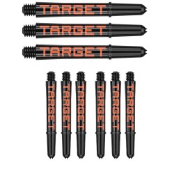 Canas Target Pro Grip Tag Shaft Short 3 Sets Preto Laranja (34mm) 380316