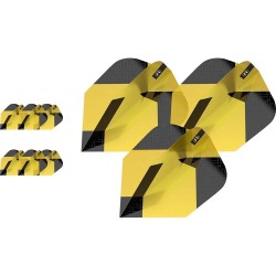 Plumas Target Tag Black Yellow (3 Sets) Ten-x Shape Mini 337790