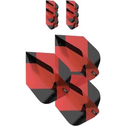 Plumas Target Tag Preto Vermelho (3 Sets) Ten X 337850