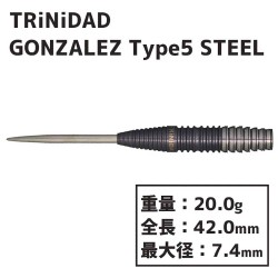 Dardo Trinidad Darts Gonzalez Tipo 5 P. Metal 90% 20g