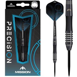 Dardo Mission Precisão Dardos Preto Pvd aço 90% 25gr D1701