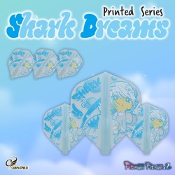 Fit Flight Air Shark Dreams Penas em formato azul