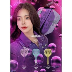 Plumas Condor Axe Shape Charm Morada Kwok M 27.5mm 3 Uds.