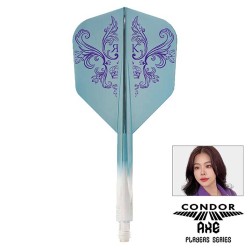 Plumas Condor Axe Shape Charm Rosa Kwok Blue M 27.5mm 3 Uds.