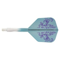 Plumas Condor Axe Shape Charm Rosa Kwok Blue M 27.5mm 3 Uds.