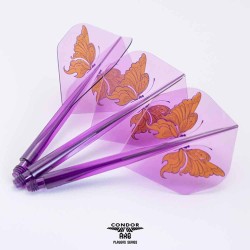 Plumas Condor Axe Swallowtail Butterfly Standard Morado L 33.5mm 3 Uds.