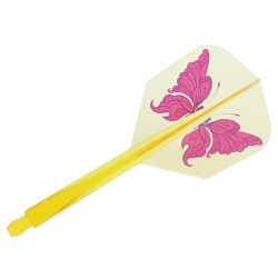 Plumas Condor Axe Swallowtail Butterfly Shape S Amarilla 21.5mm 3 Uds.