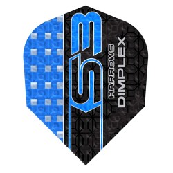 Plumas Harrows Darts Flights No6 Dimplex S3 Azul