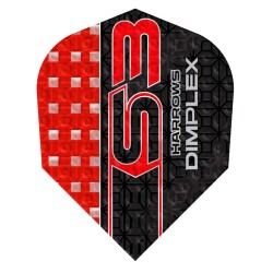 Plumas Harrows Darts Flights No6 Dimplex S3 Rojo