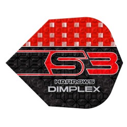 Plumas Harrows Darts Flights No6 Dimplex S3 Rojo