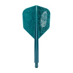 Plumas Condor Axe Doodle Feather Verde Azul Shape S 21.5m 3 Uds.