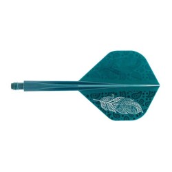 Plumas Condor Axe Doodle Feather Verde Azul Standard L 33.5m 3 Uds.