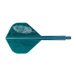 Plumas Condor Axe Doodle Feather Verde Azul Standard L 33.5m 3 Uds.