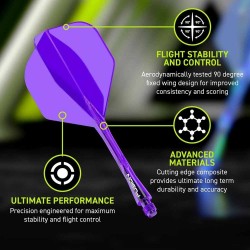 Fülle Winmau Darts Fusion Morado Short 22-64mm N2 Standard 8795