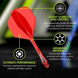 Fülle Winmau Darts Fusion Roja Short 22-64mm N2 Standard 8794