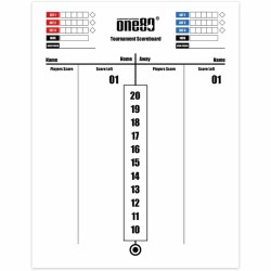 Pizarra One80 Tournament Scoreboard 60x30cm 3357