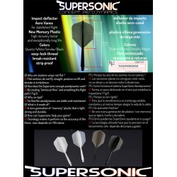 ALETAS SUPERSONIC Blancas. 3 Uds